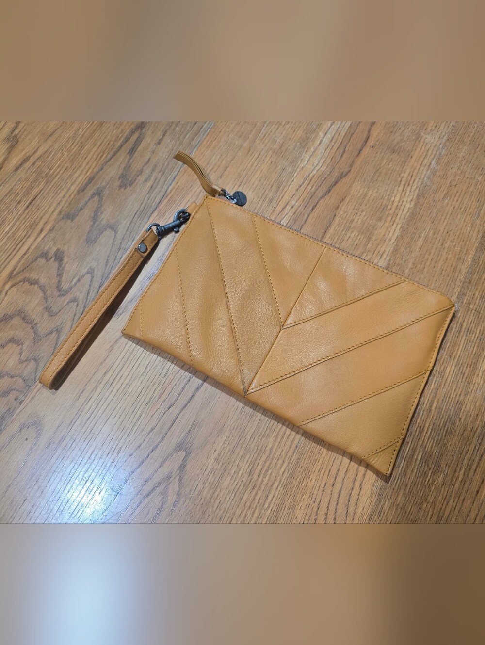 Lucky Brand Saffron Leather Wristlet Clutch - NWOT
